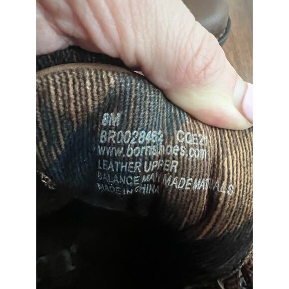 BORN Blaine Brown Leather Water-Resistant Lace-Up Hiking Walking Boots - Picture 10 of 12